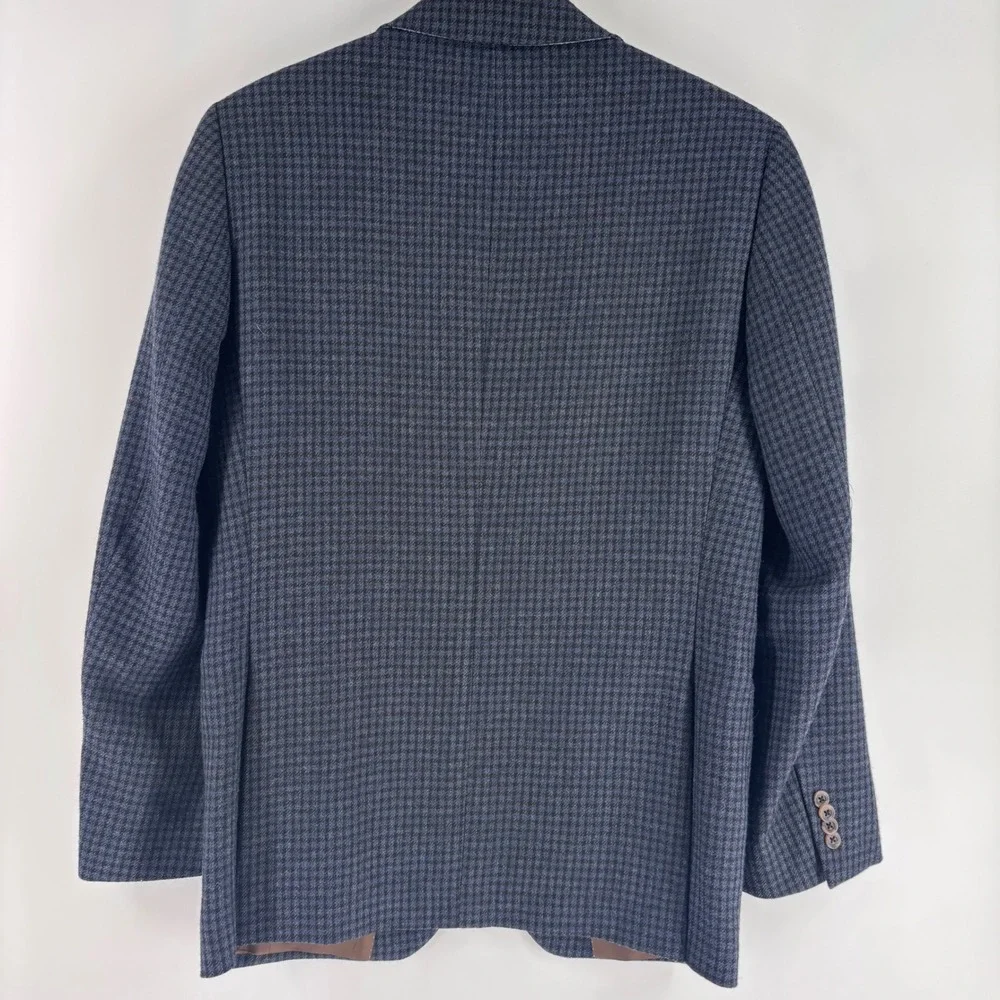 Jack Victor Studio Blazer Mens 38R Blue Wool Houndstooth Sport Coat Canada